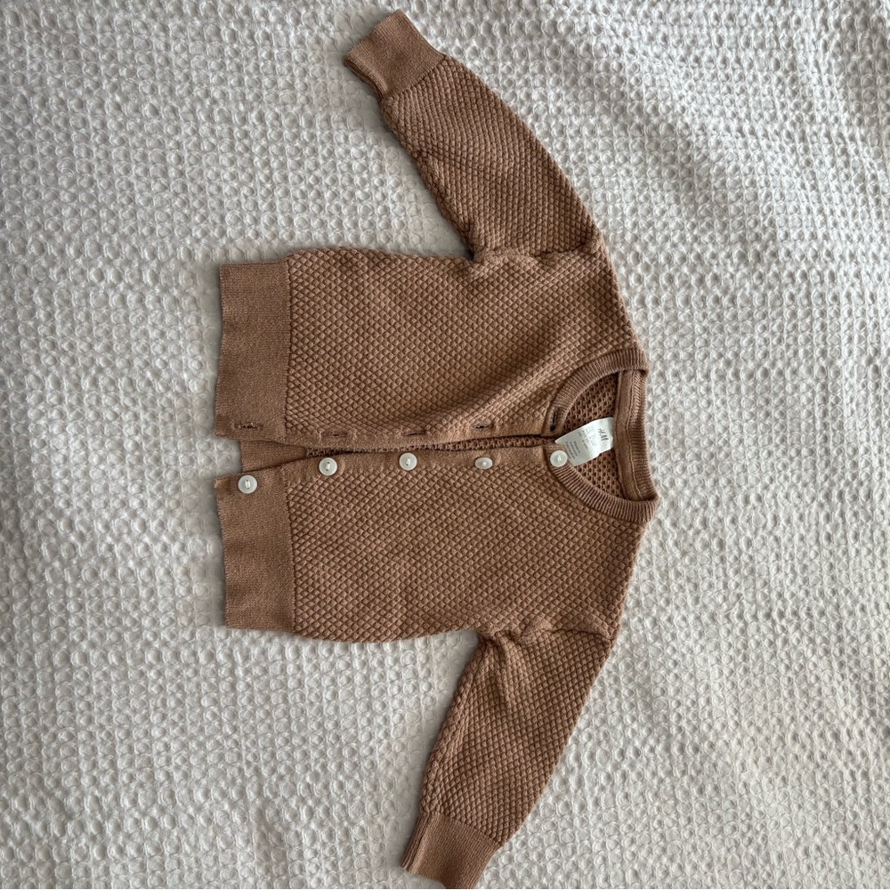 Baby 3-6m Brown Knit Cardigan 4/$20